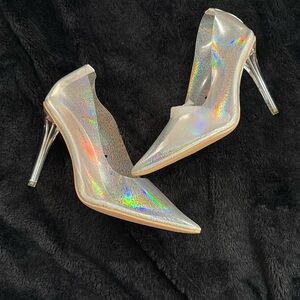 Clear heels